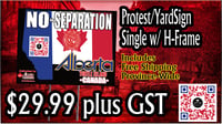 Image 3 of  No To Separation Alberta Turtle Island Canada Sign
