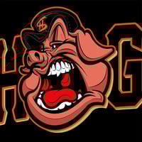 Image 2 of Hogstatus Orange N Black Hoodie
