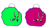 Image 1 of Neon UV Squeakwad Keychain
