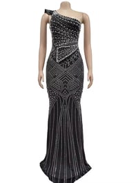 Image 3 of Pearl Rhinestone Maxi Dress