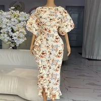 Image 1 of Ruffles Side Floral Dress