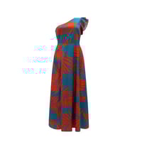 Image 2 of One Shoulder Tropical Print Maxi Dress