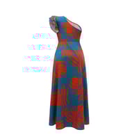 Image 4 of One Shoulder Tropical Print Maxi Dress