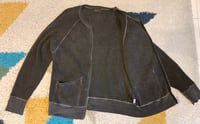 Image 4 of Japan Blue jeans Momotaro indigo dyed zipped cotton cardigan, size M