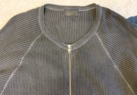 Image 2 of Japan Blue jeans Momotaro indigo dyed zipped cotton cardigan, size M