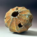 Ambrosia Maple Vessel w/ Carved, Burned, Rust & Patina