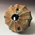 Ambrosia Maple Vessel w/ Carved, Burned, Rust & Patina