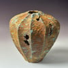 Ambrosia Maple Vessel w/ Carved, Burned, Rust & Patina