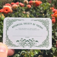 Image 1 of Botanical Society of Thedas Membership Card
