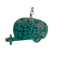 I Sleep Around Camper Shaped Resin Key chain