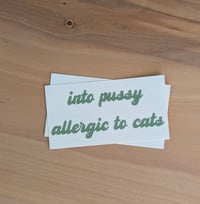 Allergic to cats 3”x1.6”