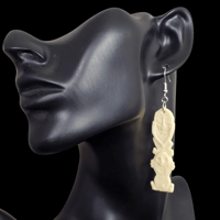 Image 2 of Disneyland Trader Sam's Swizzle Tiki Masks Dangle Earrings