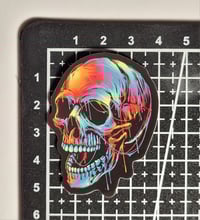 Image 2 of Glow In The Dark Skull Glossy Finish Vinyl Sticker