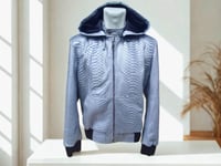 Image 3 of Cloud Silver Snakeskin Hoodie Jacket for Men