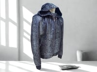 Image 4 of Varsity Snakeskin Leather Jacket with Removable Hoodie