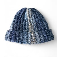 Image 1 of Cozy Crown Beanie Ocean Waves