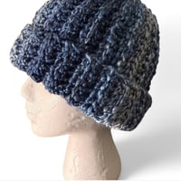 Image 3 of Cozy Crown Beanie Ocean Waves