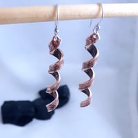 Image 2 of Halfpenny Spiral Earrings