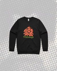 Image 1 of MILESAGO - "Burnt Reef" - Black Crewneck Jumper