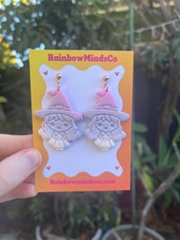 Cotton candy witch earrings 