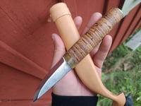 Image 2 of Outdoors knife, sheephorn bolster. 