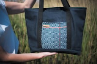 Image 3 of Navy and white Tote bag