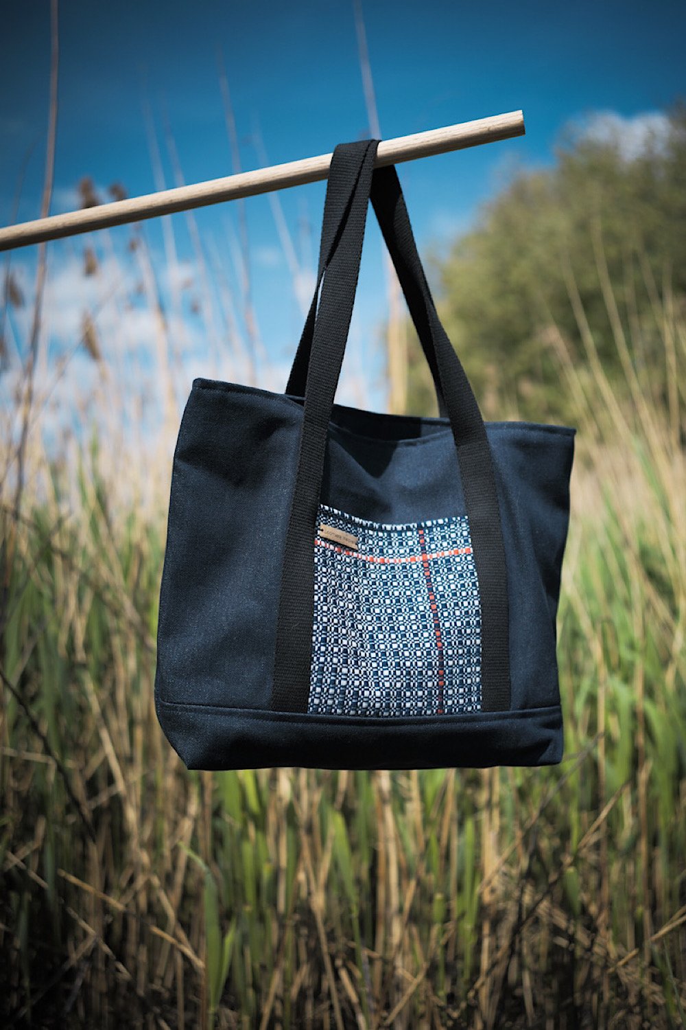 Image of Navy and white Tote bag