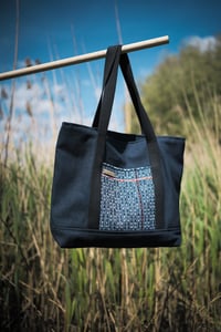 Image 1 of Navy and white Tote bag