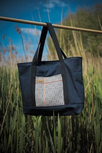 Image 2 of Pale peach and grey Tote bag