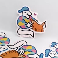 Sticker "Rob et petit chien"