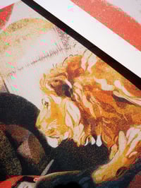 Image 4 of A Visit in Gold A3 Screenprint
