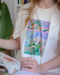 Image 1 of TEE-SHIRT écru PAYSAGE - Collab' COUCOU ILLUSTRATION