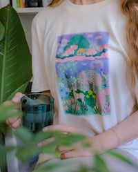 Image 6 of TEE-SHIRT écru PAYSAGE - Collab' COUCOU ILLUSTRATION