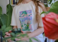 Image 5 of TEE-SHIRT écru PAYSAGE - Collab' COUCOU ILLUSTRATION