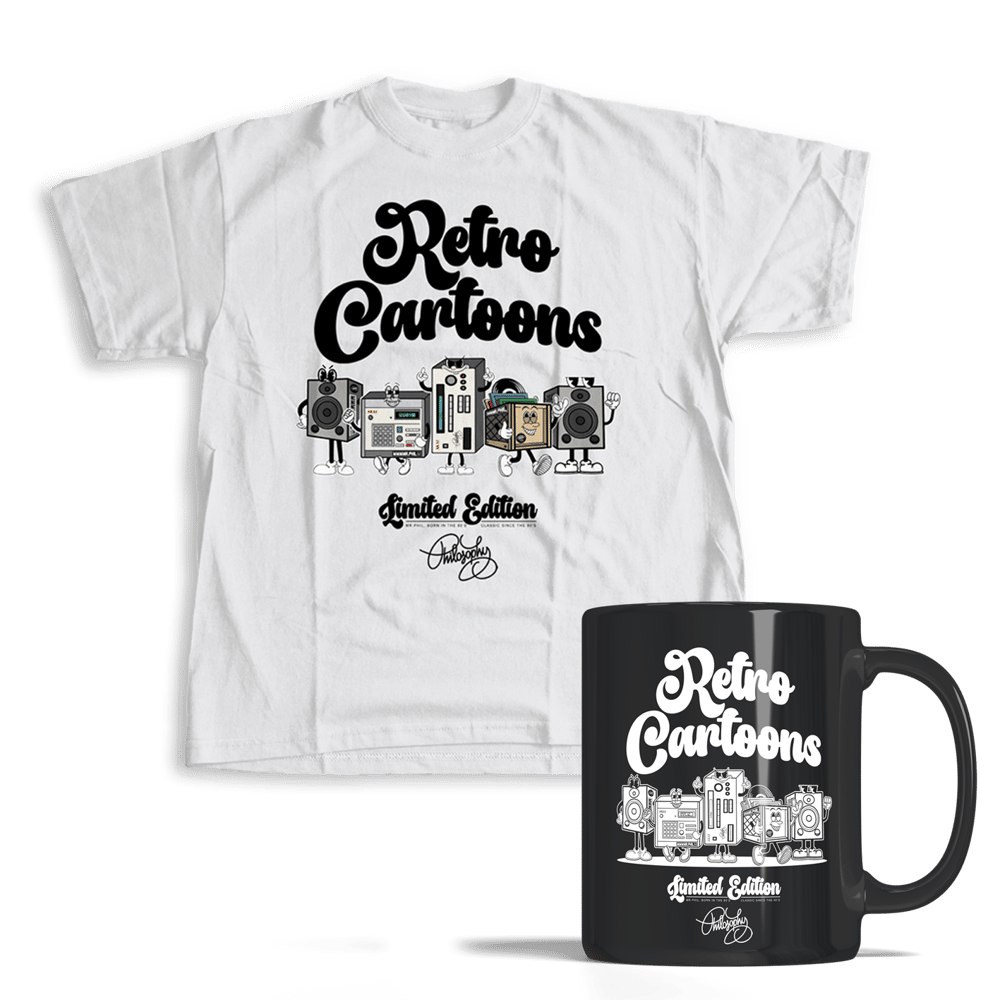 Image of PREORDER // Combo 'Mr.Phil Retro Cartoons' Tee & Tazza