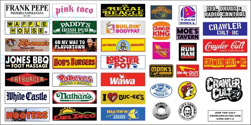 1:10 Scale Bumper Stickers