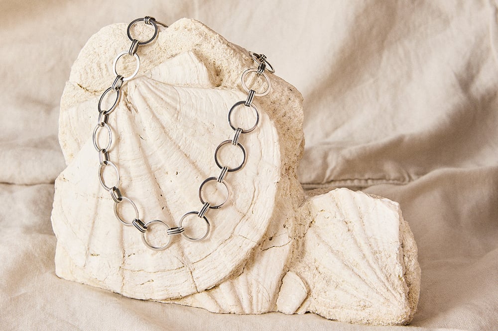 Image of Collier CRISTINA en plaqué argent vieilli 925