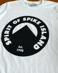 Spirit Of Spike Island logo t-shirt (black logo on white tee)