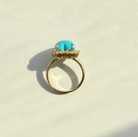 Image 4 of Sparkling Turquoise Heart Ring