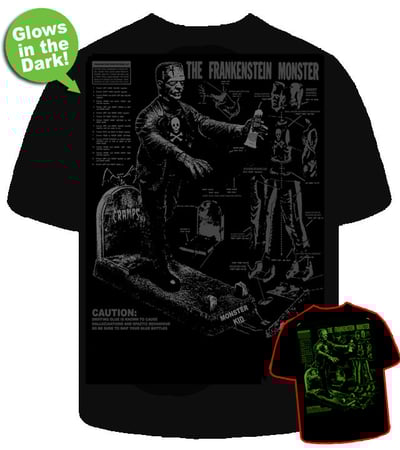 Image of preorder  SNIFFING GLUE "GLOW IN DARK" Mens shirt- ships AUG 15TH