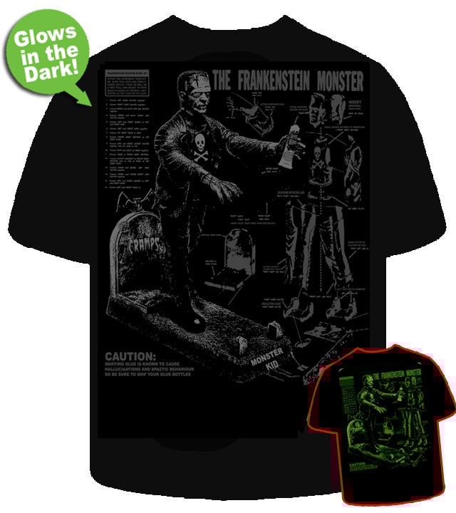 Image of preorder  SNIFFING GLUE "GLOW IN DARK" Mens shirt- ships AUG 15TH