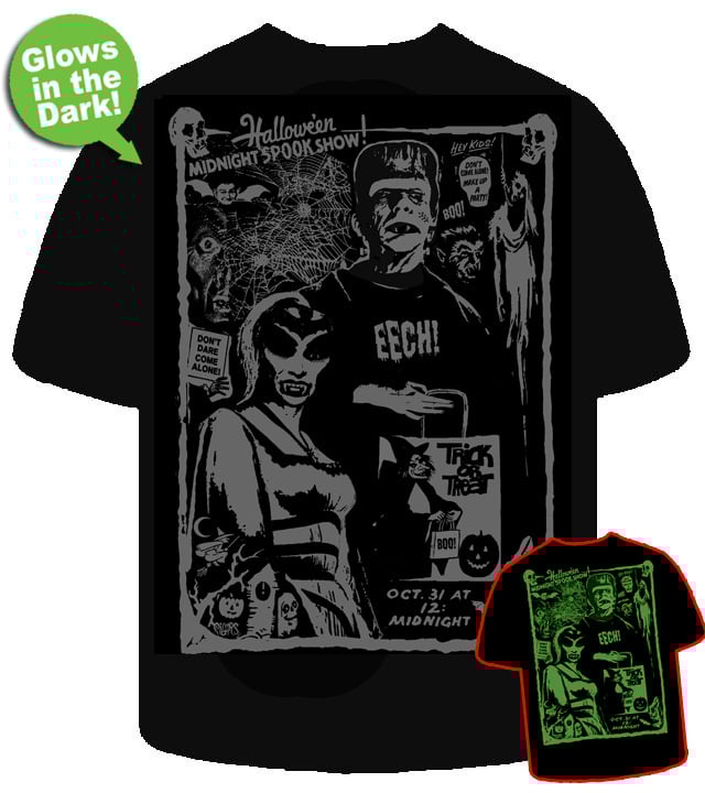 Image of preorder  MIDNITE MONSTER MARATHON"GLOW IN DARK"  Mens shirt- ships AUG 15TH