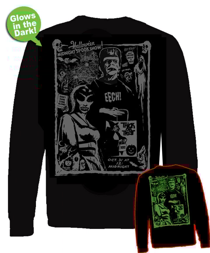 Image of preorder MIDNITE MONSTER MARATHON "GLOW IN THE DARK" Longsleeve tshirt- ships AUG 15TH