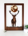 Stag Under The Moon Woodcut XL - Summer Sample Sale 2025