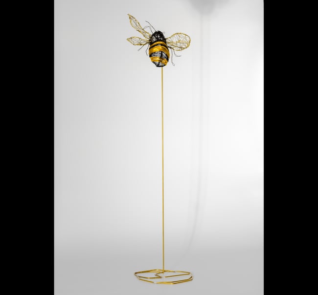 Bumble bee wire sculpture art home decor, Insect bug artwork