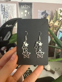 Image 2 of Coraline Starry Key Earrings