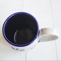 Image 9 of Spring Flowers Carved Coffee Cup, Gardeners Pottery Mug, Handmade in USA