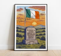 Memorial Stone with Tricolour (with any name) A3 print.