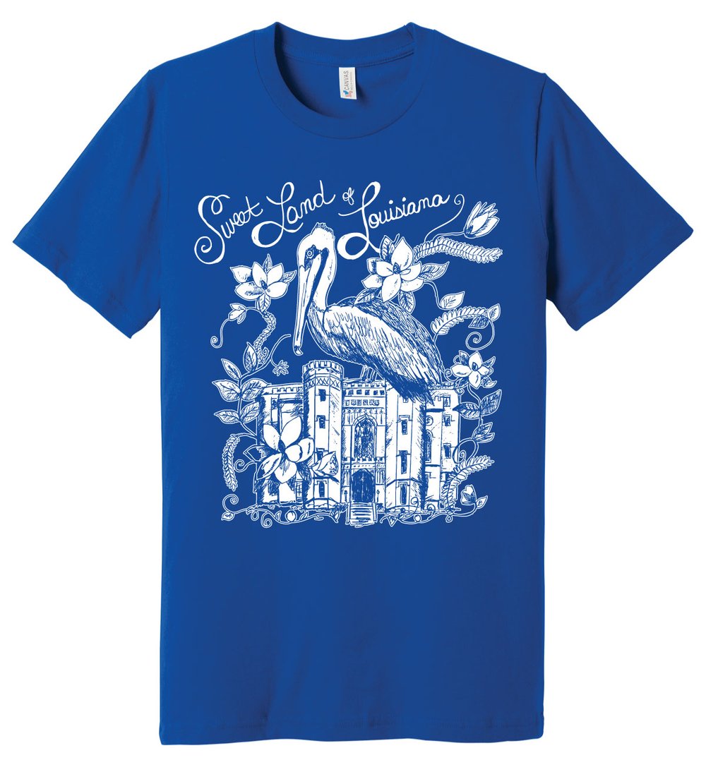 Image of Adult Sweet Land of LA Crew Neck BLUE tee