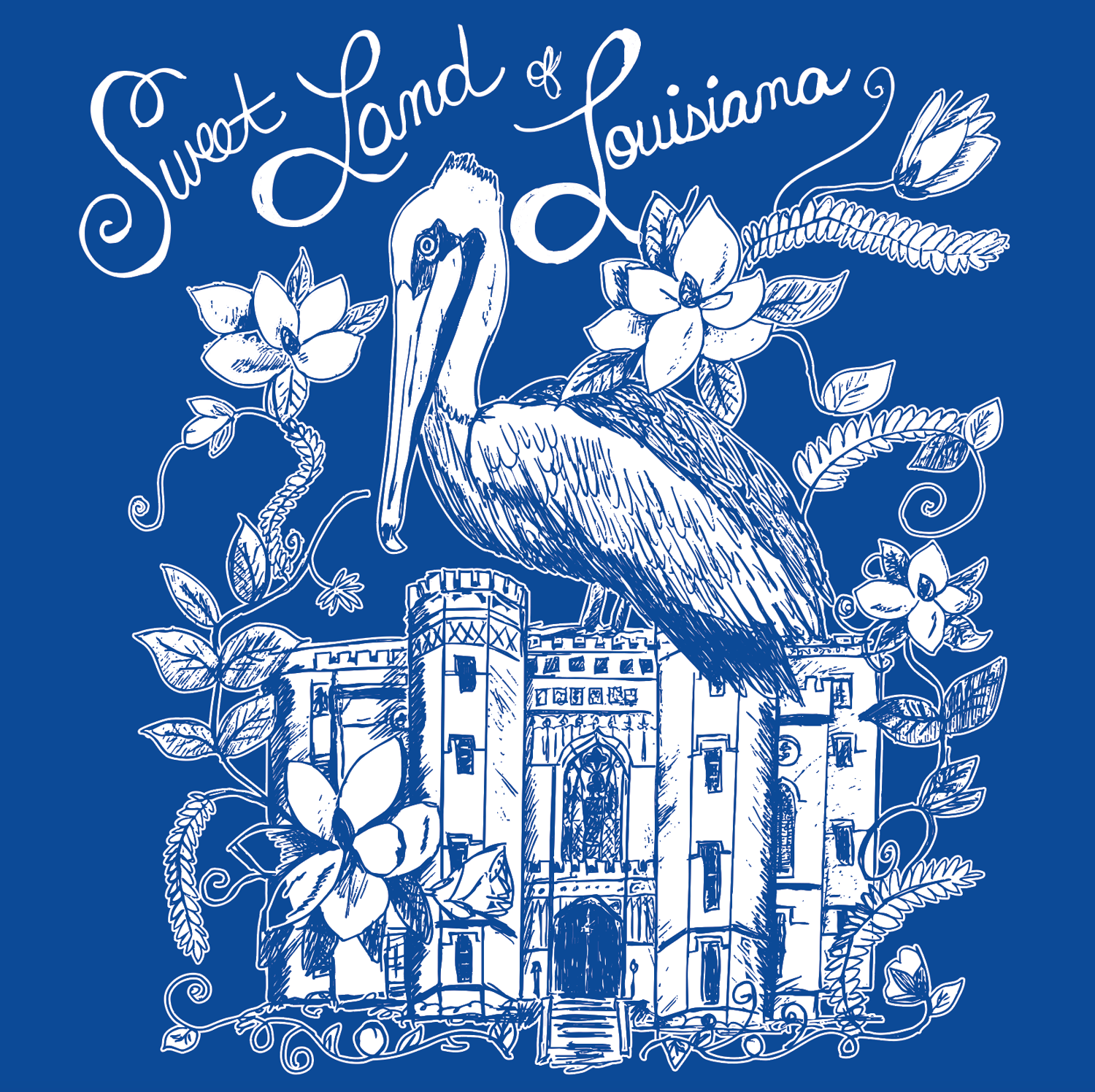 Image of Adult Sweet Land of LA Crew Neck BLUE tee